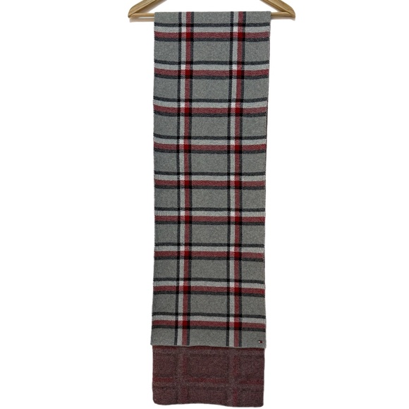 Tommy Hilfiger Plaid Scarf - Cotton/Wool Blend - 12" x 74" - Picture 4 of 11